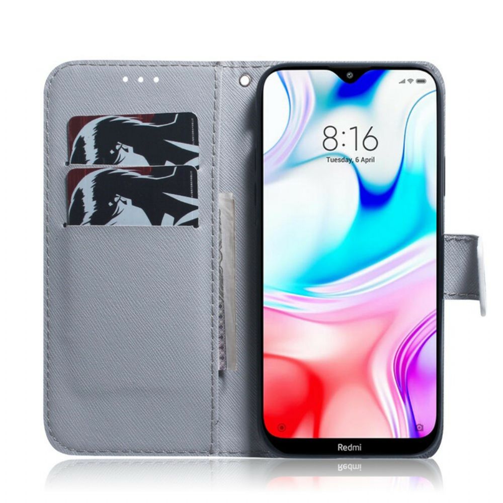Flip Case Für Xiaomi Redmi 8 Blühender Ast
