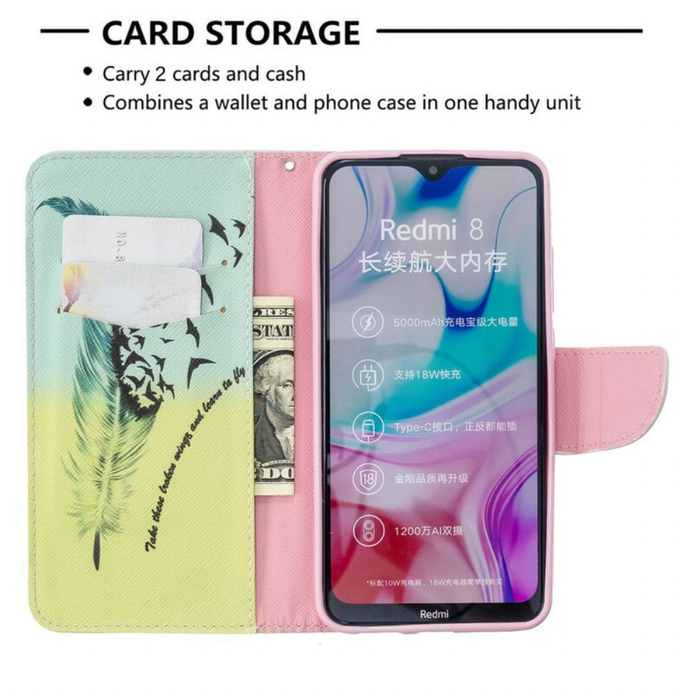 Flip Case Für Xiaomi Redmi 8 Fliegen Lernen
