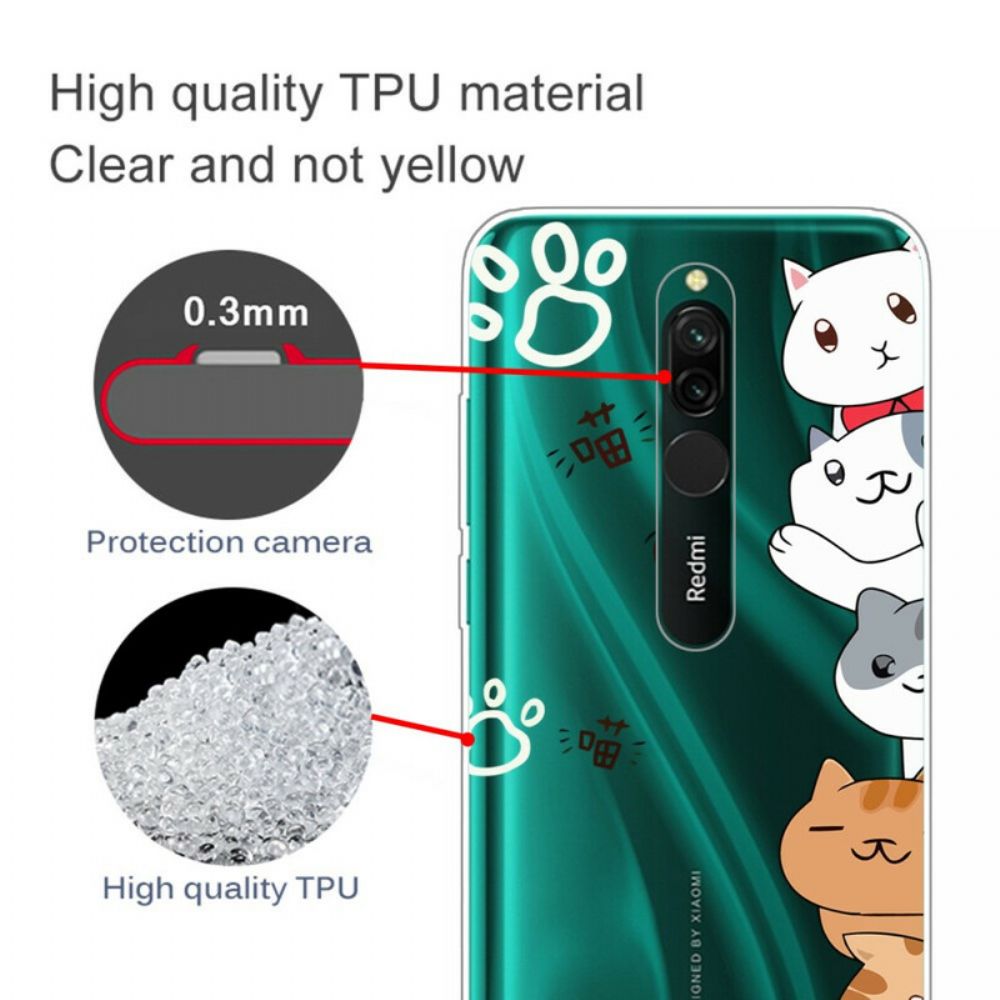 Handyhülle Für Xiaomi Redmi 8 Hallo Katzen