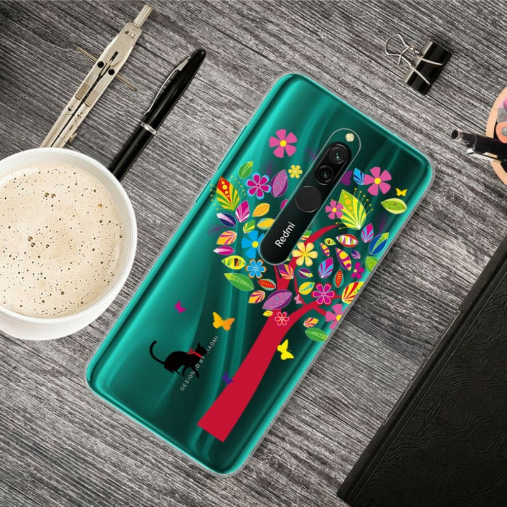 Hülle Für Xiaomi Redmi 8 Katze Unter Dem Bunten Baum