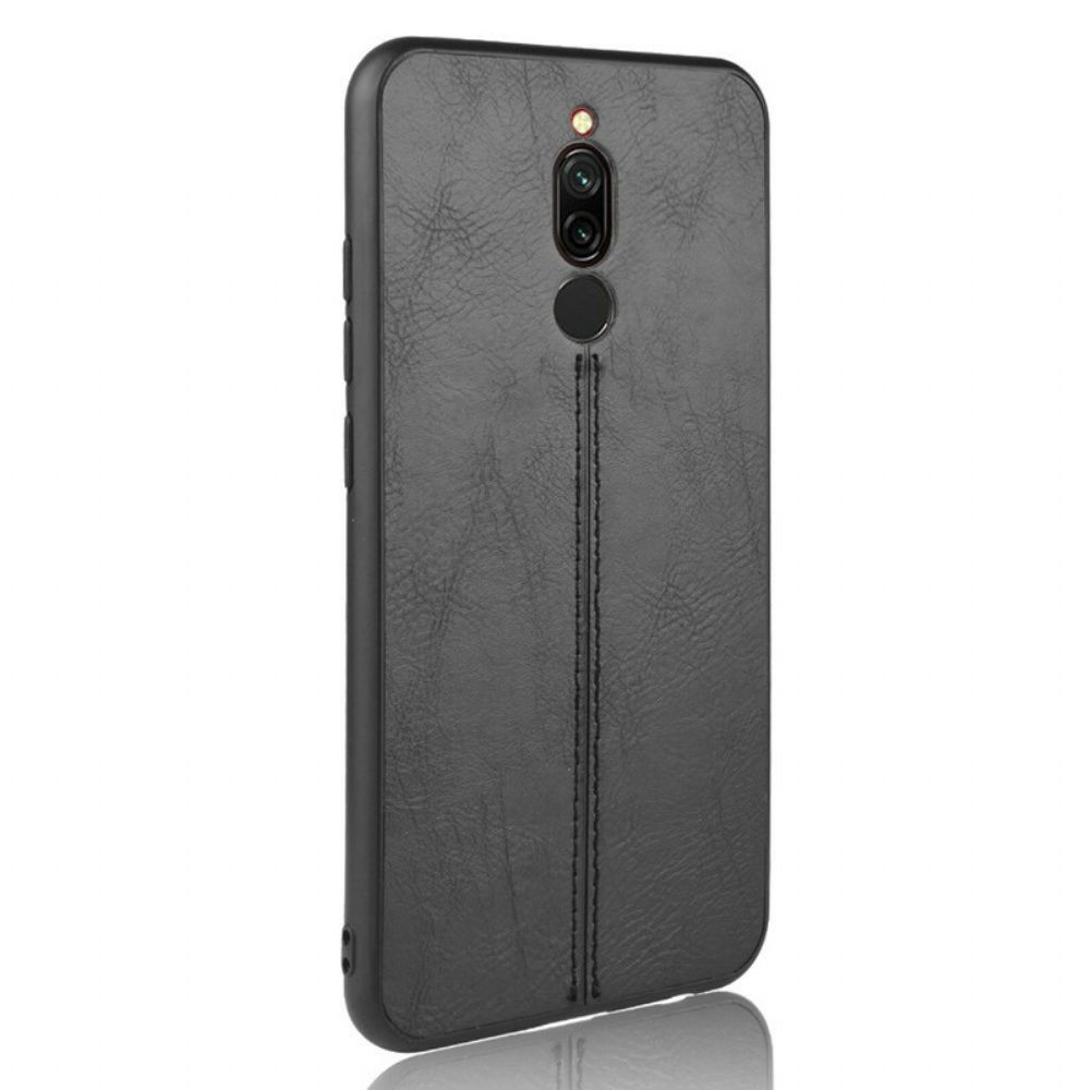 Hülle Für Xiaomi Redmi 8 Nähte Lederoptik