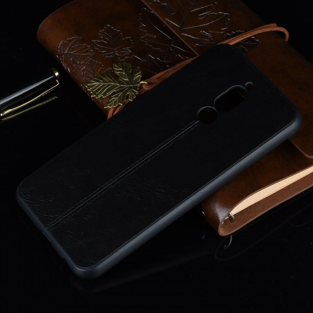 Hülle Für Xiaomi Redmi 8 Nähte Lederoptik
