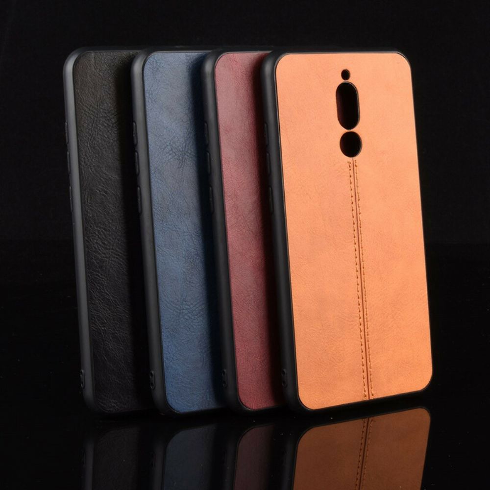 Hülle Für Xiaomi Redmi 8 Nähte Lederoptik