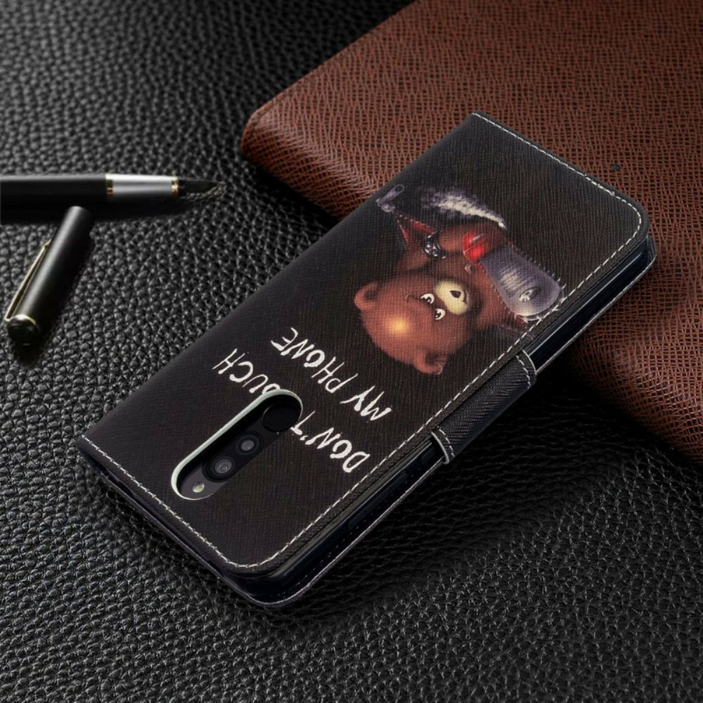 Lederhüllen Für Xiaomi Redmi 8 Gefährlicher Bär