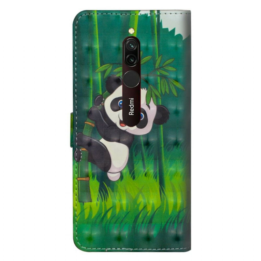 Lederhüllen Für Xiaomi Redmi 8 Panda Und Bambus