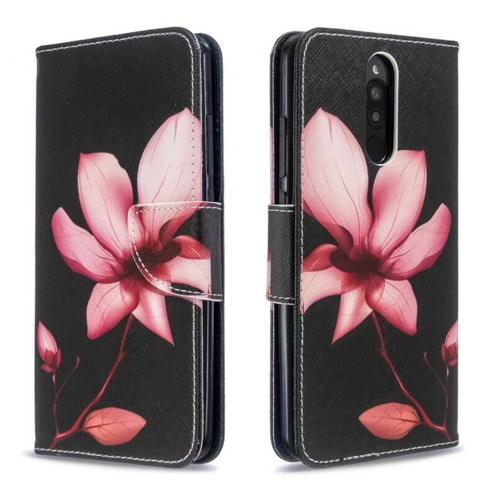 Lederhüllen Für Xiaomi Redmi 8 Rosa Blume