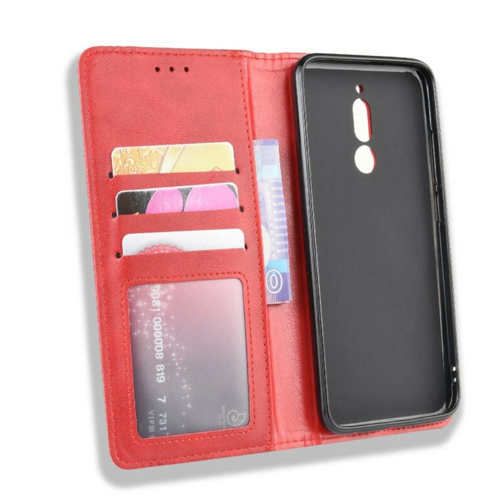 Schutzhülle Für Xiaomi Redmi 8 Flip Case Stilisierter Vintage-ledereffekt