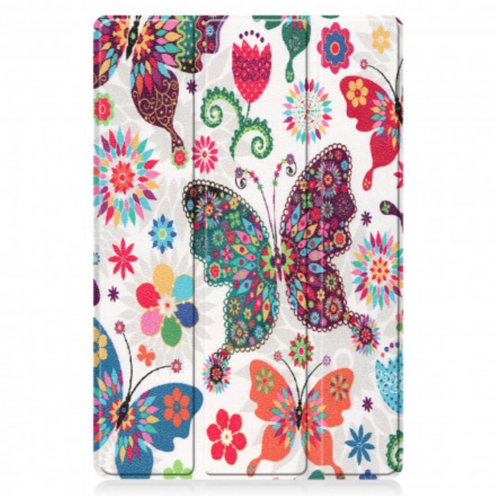 Schutzhülle Für Huawei MatePad 11 Retro Schmetterlinge Und Blumen