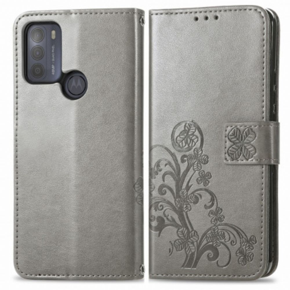 Flip Case Für Moto G50 Asiatische Blumen