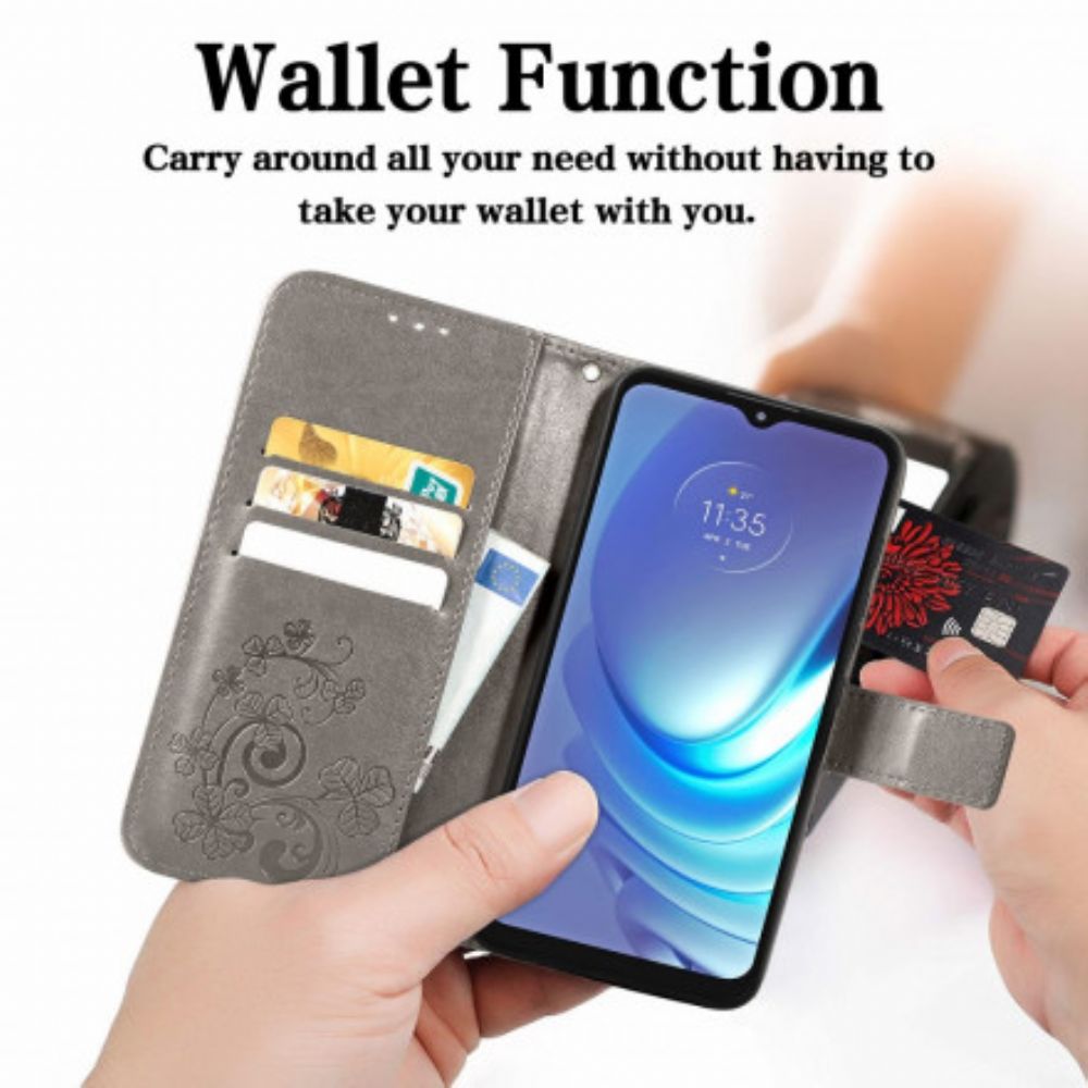 Flip Case Für Moto G50 Asiatische Blumen