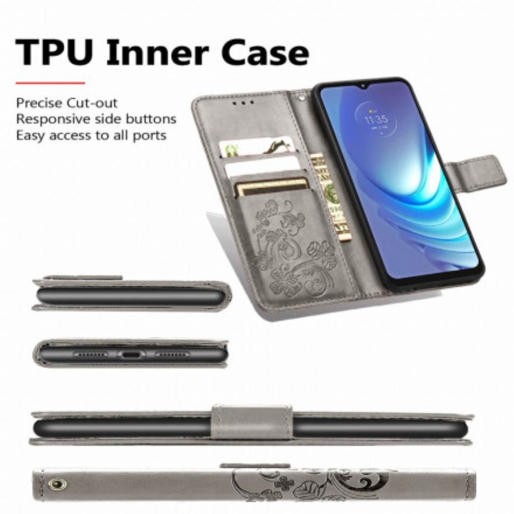 Flip Case Für Moto G50 Asiatische Blumen