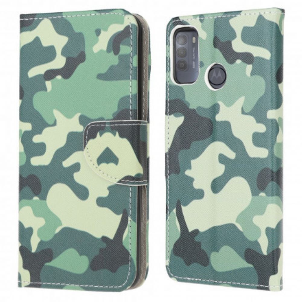Flip Case Für Moto G50 Militärische Tarnung