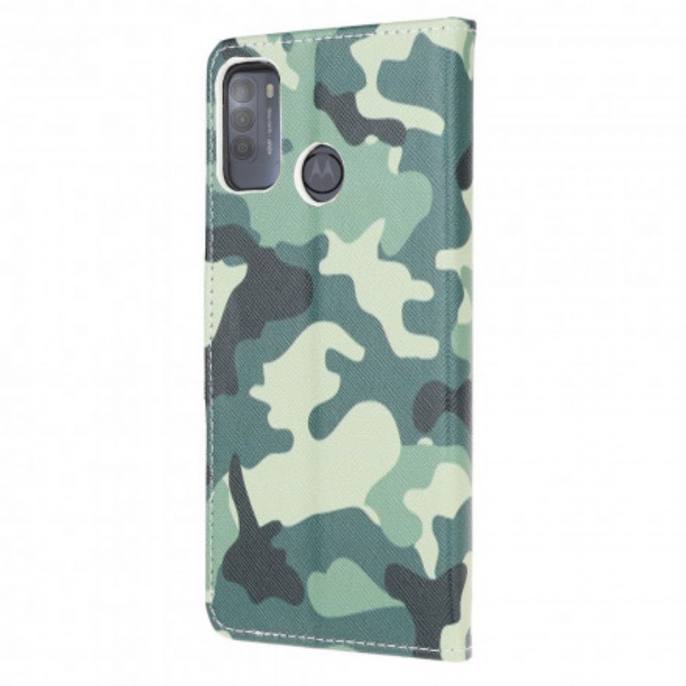 Flip Case Für Moto G50 Militärische Tarnung