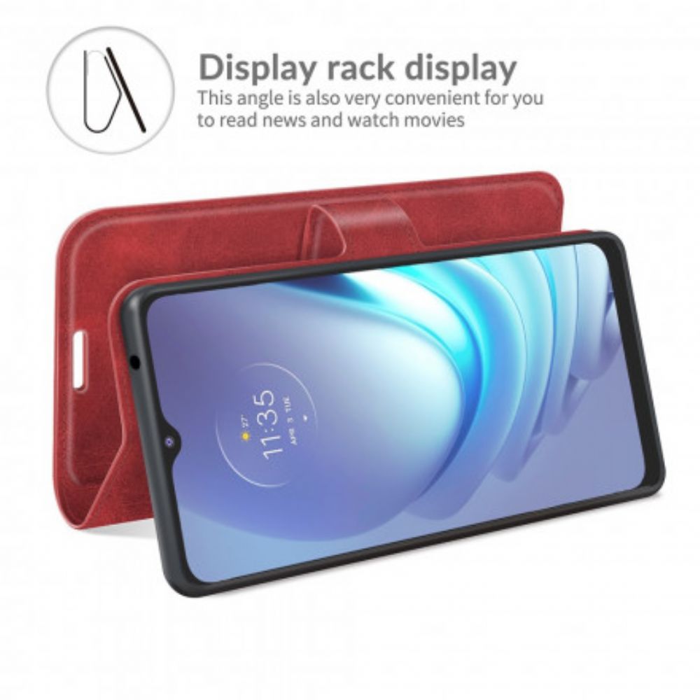 Flip Case Für Moto G50 Style Lederdesign