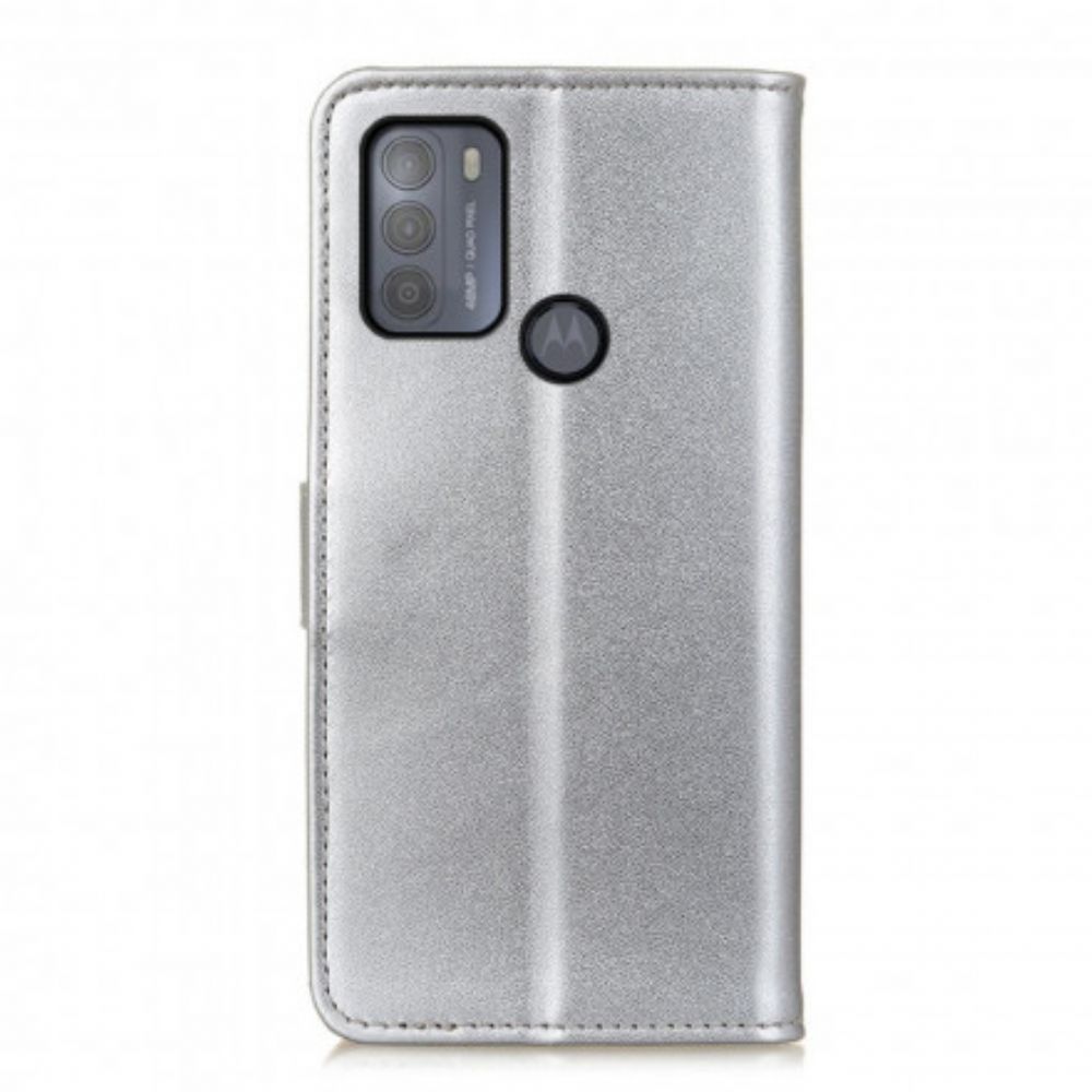 Lederhüllen Für Moto G50 Einfaches Kunstleder