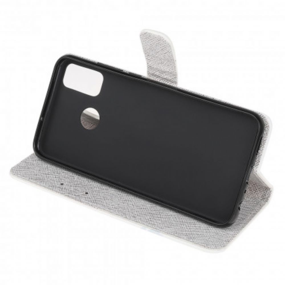 Lederhüllen Für Moto G50 Mit Kordel Diamantband Schmetterlinge