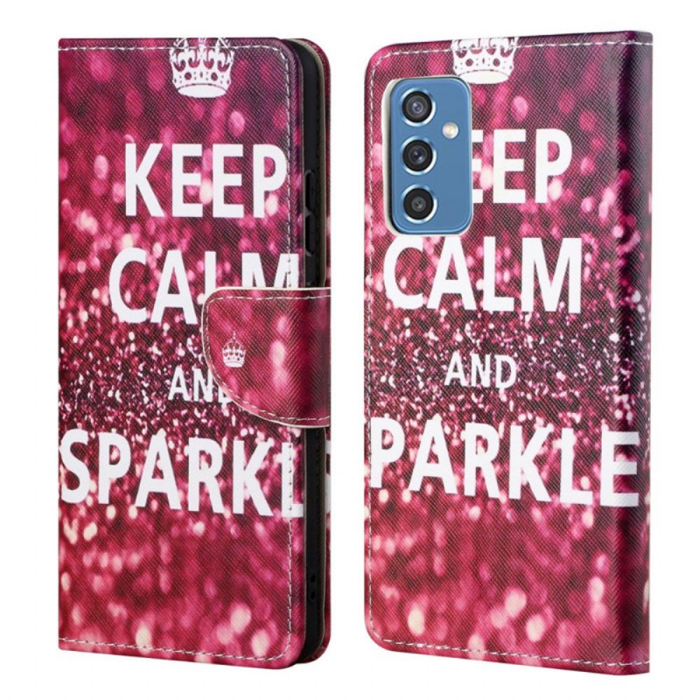 Flip Case Für Samsung Galaxy M52 5G Bleib Ruhig Und Strahle