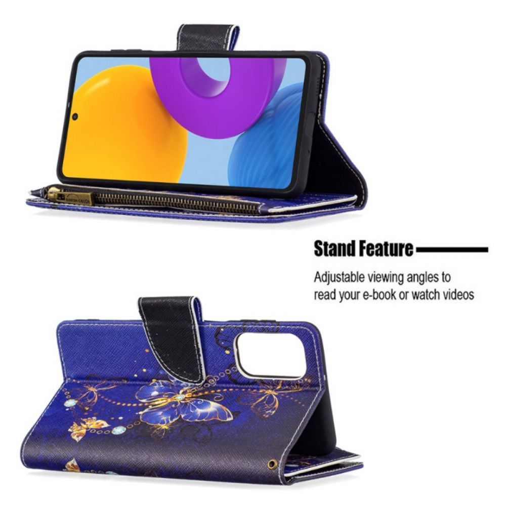 Flip Case Für Samsung Galaxy M52 5G Feuerwerk Schmetterlinge