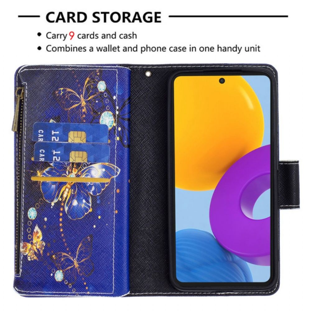 Flip Case Für Samsung Galaxy M52 5G Feuerwerk Schmetterlinge