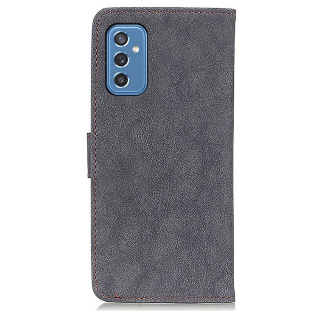 Flip Case Für Samsung Galaxy M52 5G Khazneh Retro Spaltleder