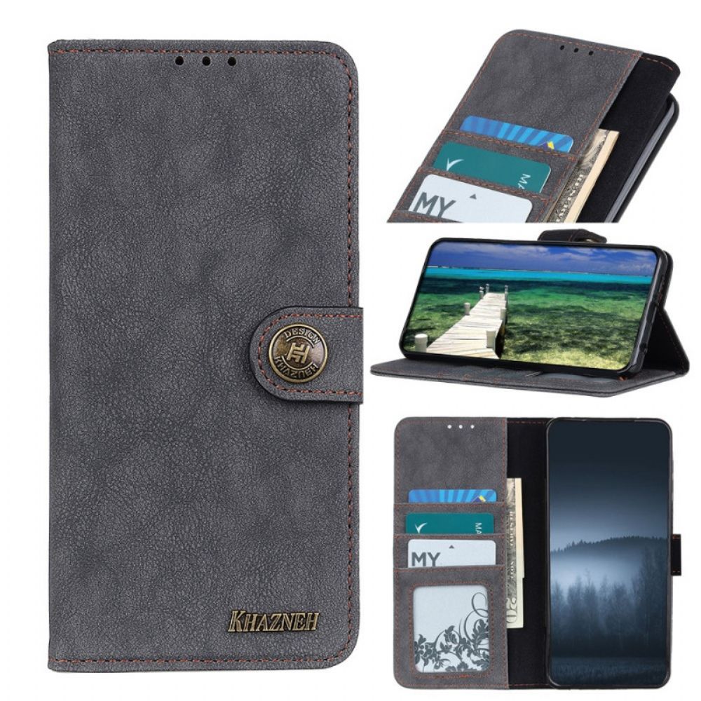 Flip Case Für Samsung Galaxy M52 5G Khazneh Retro Spaltleder