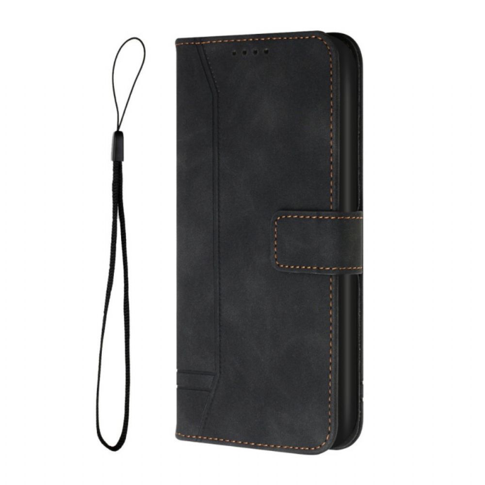 Flip Case Für Samsung Galaxy M52 5G Lächeln Mit Lanyard