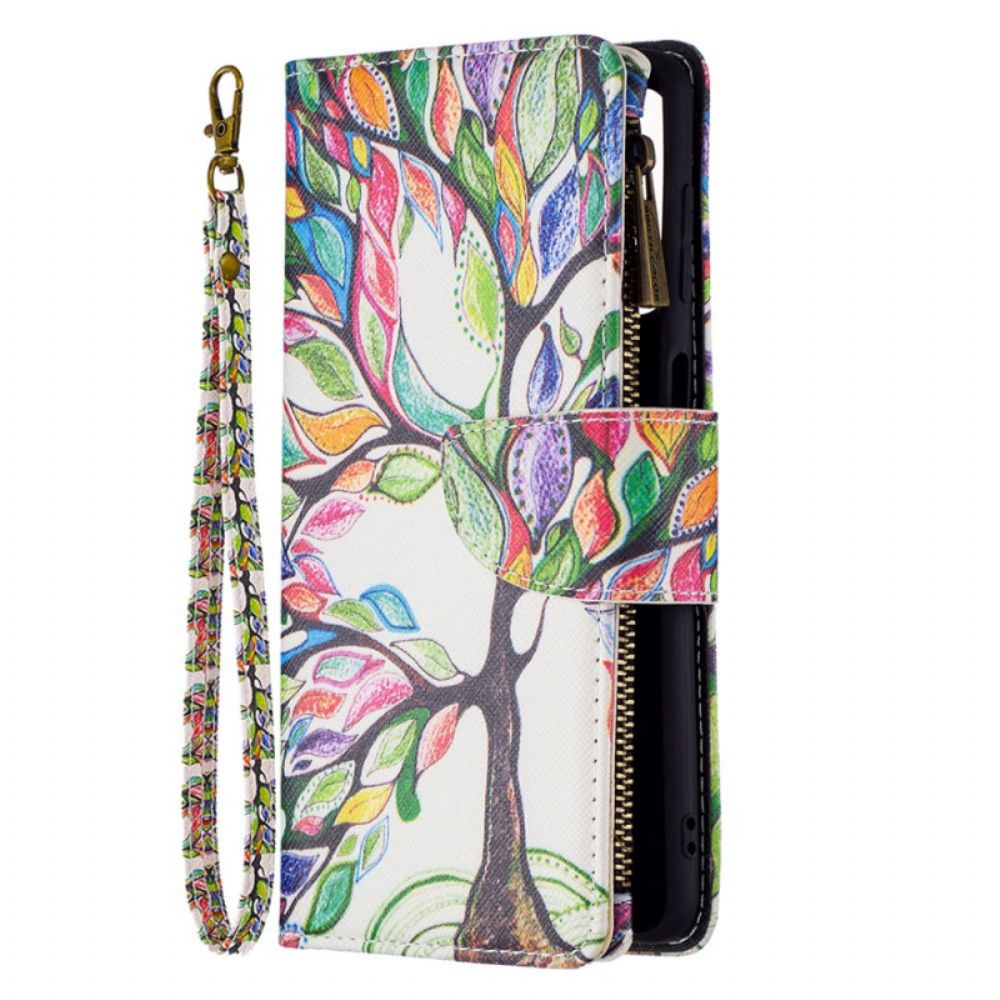 Flip Case Für Samsung Galaxy M52 5G Mehrfarbiger Baum