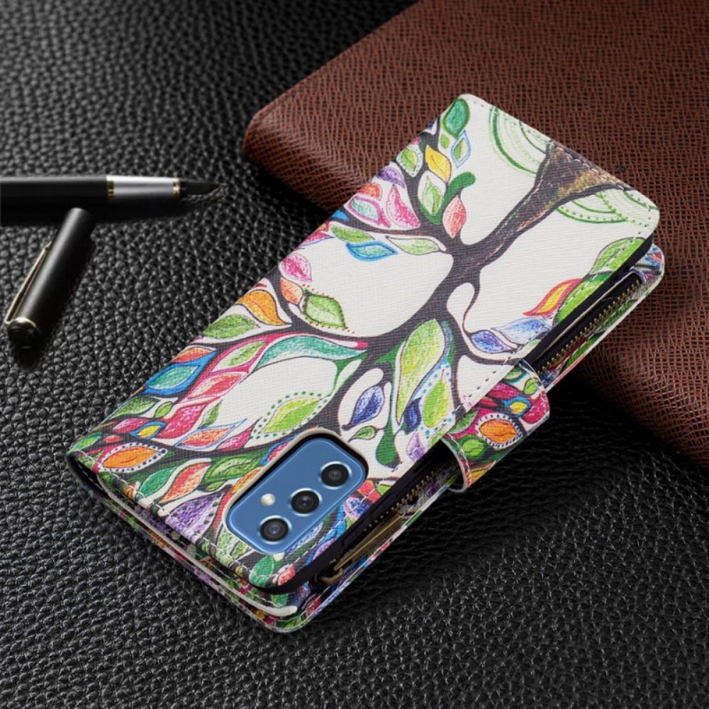 Flip Case Für Samsung Galaxy M52 5G Mehrfarbiger Baum