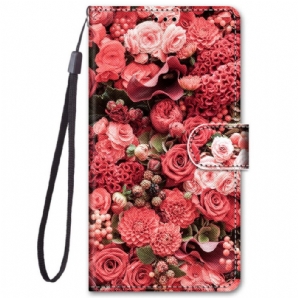 Flip Case Für Samsung Galaxy M52 5G Millionen Rosen