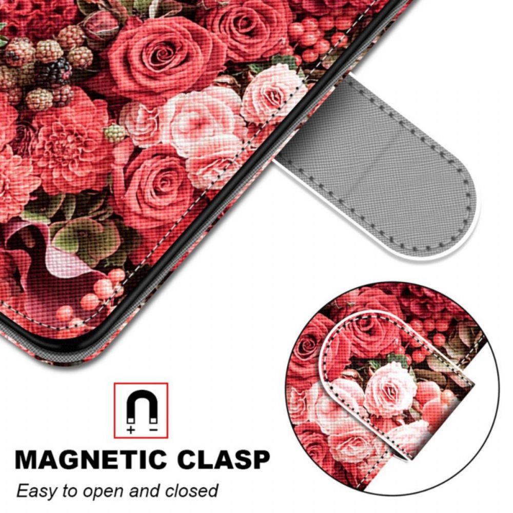 Flip Case Für Samsung Galaxy M52 5G Millionen Rosen