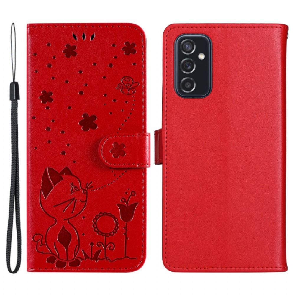 Flip Case Für Samsung Galaxy M52 5G Sternenkat