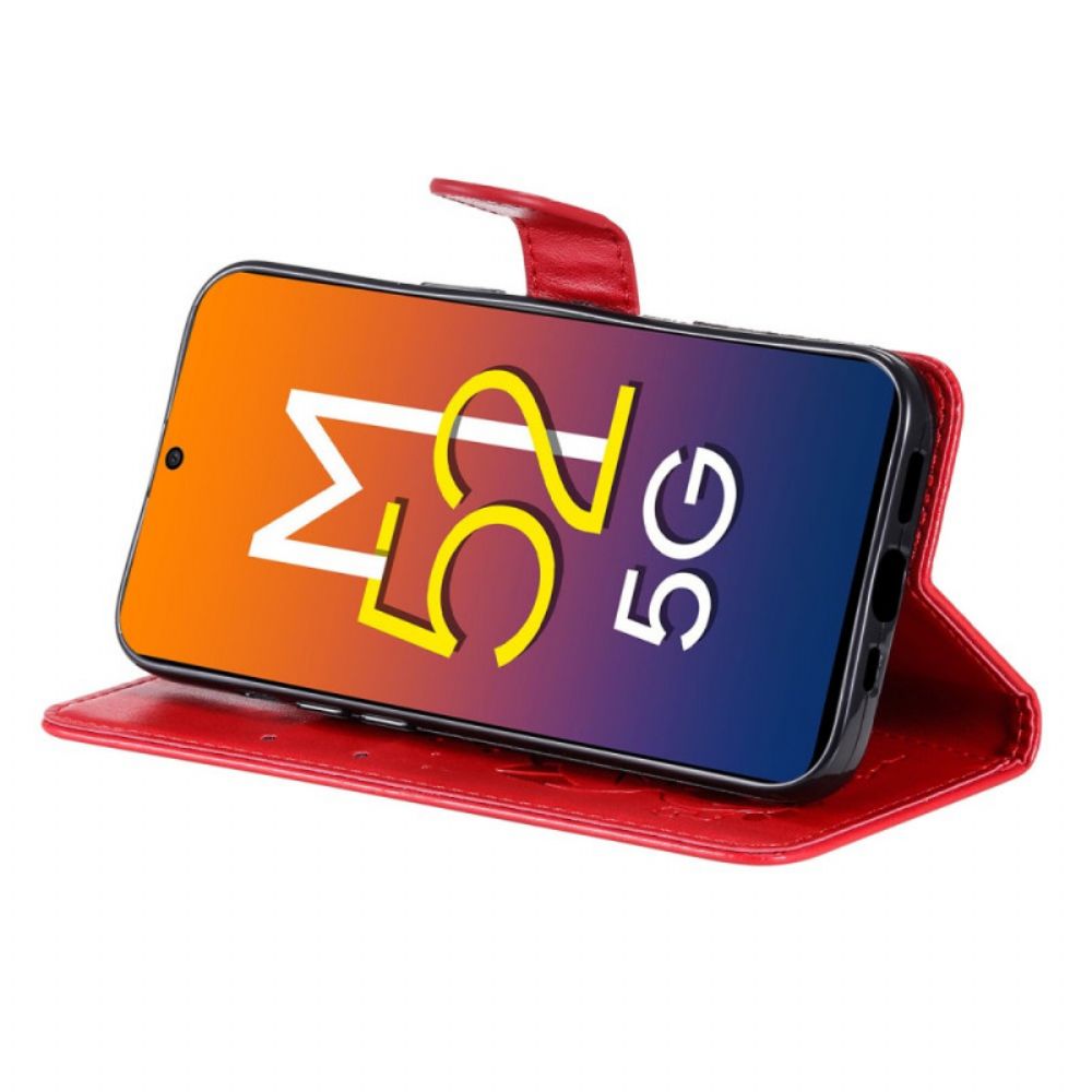 Flip Case Für Samsung Galaxy M52 5G Sternenkat