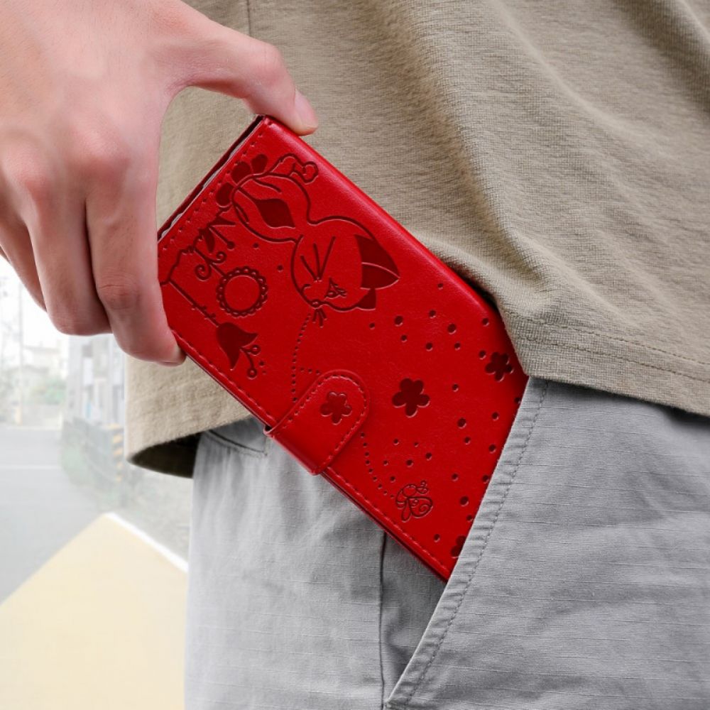 Flip Case Für Samsung Galaxy M52 5G Sternenkat