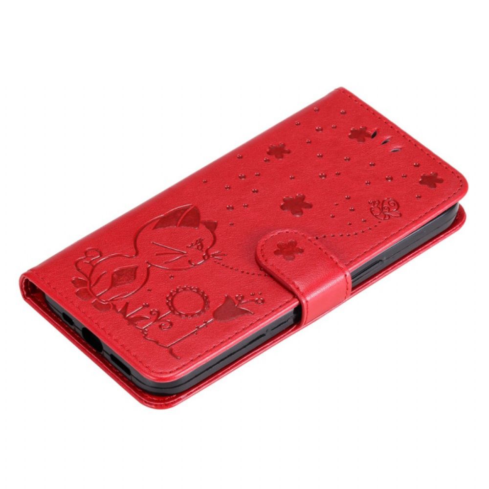 Flip Case Für Samsung Galaxy M52 5G Sternenkat