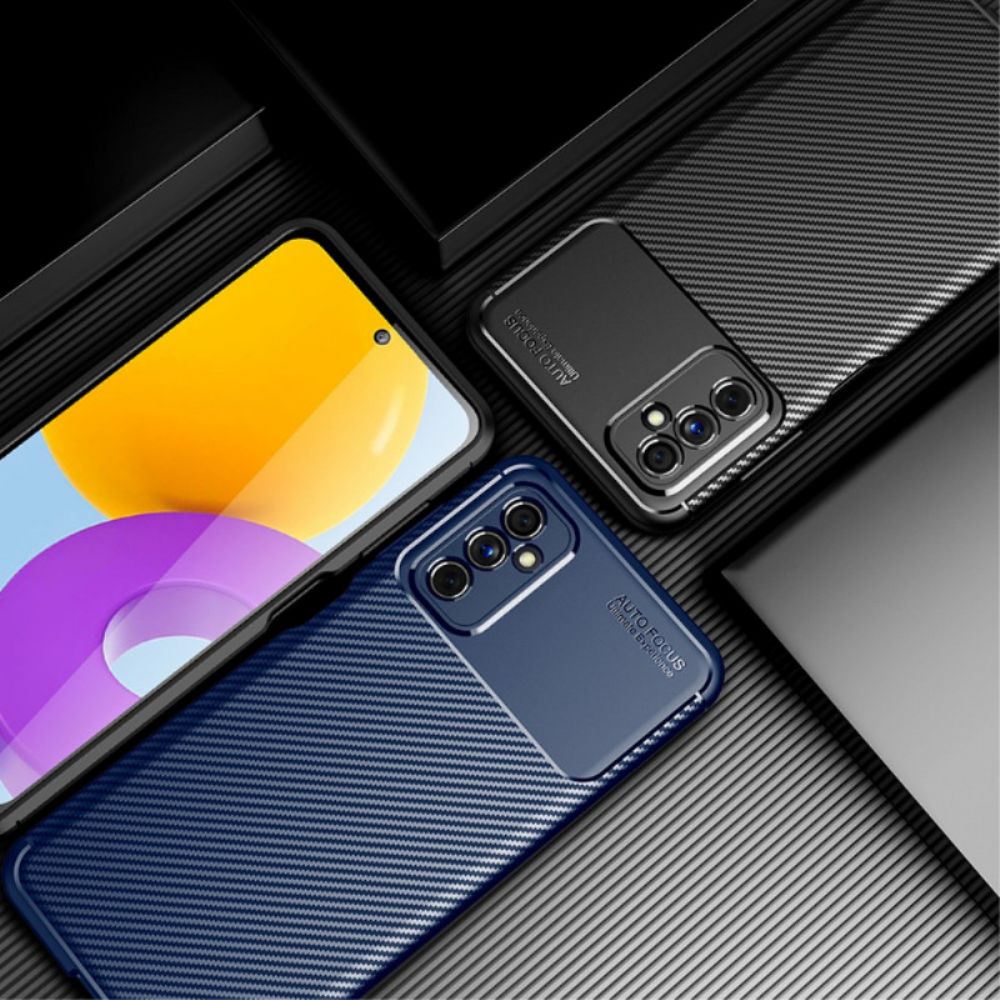 Hülle Für Samsung Galaxy M52 5G Flexible Kohlefasertextur