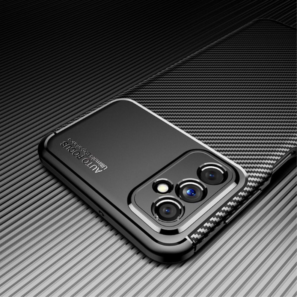 Hülle Für Samsung Galaxy M52 5G Flexible Kohlefasertextur