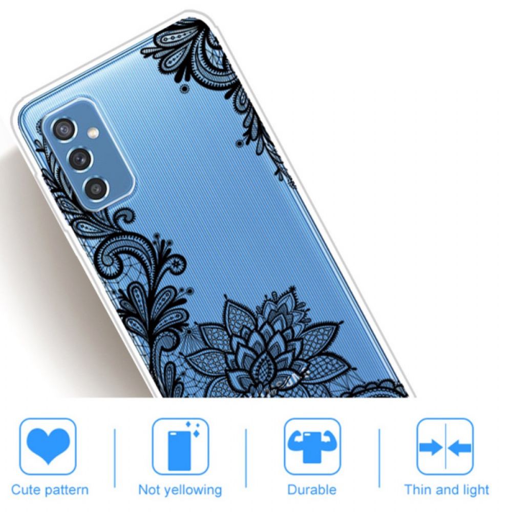 Hülle Für Samsung Galaxy M52 5G Gestickte Blumen