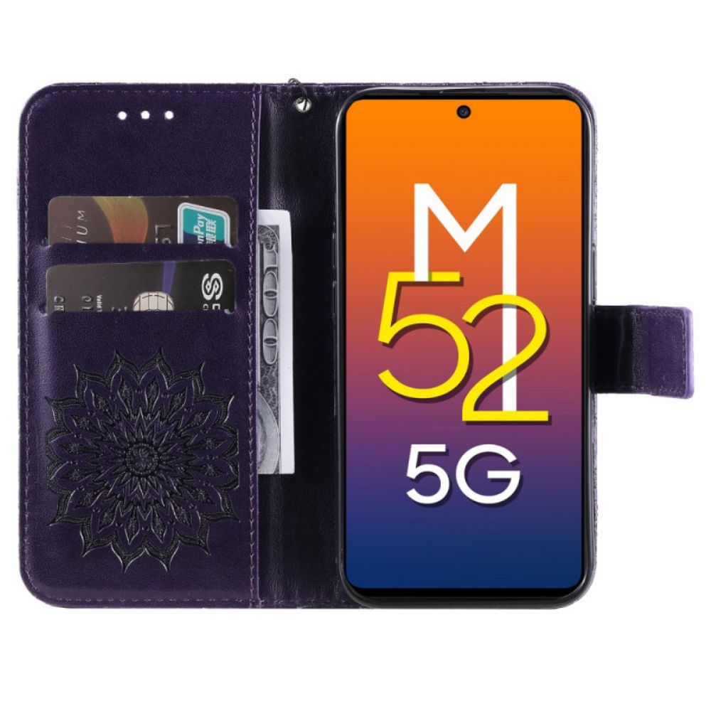 Lederhüllen Für Samsung Galaxy M52 5G Orientalisches Mandala