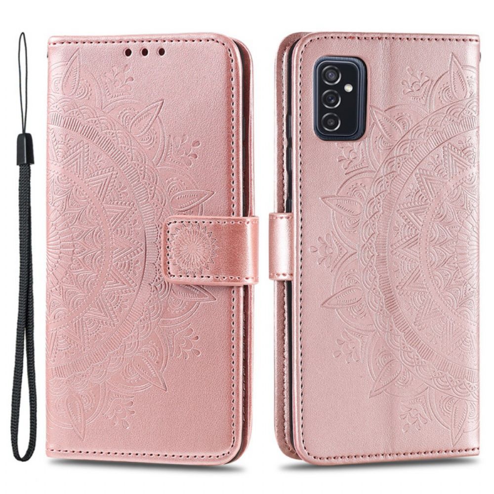 Lederhüllen Für Samsung Galaxy M52 5G Sonnen-mandala