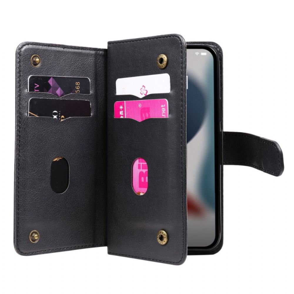 Flip Case Für iPhone 14 10 Kartenhalter