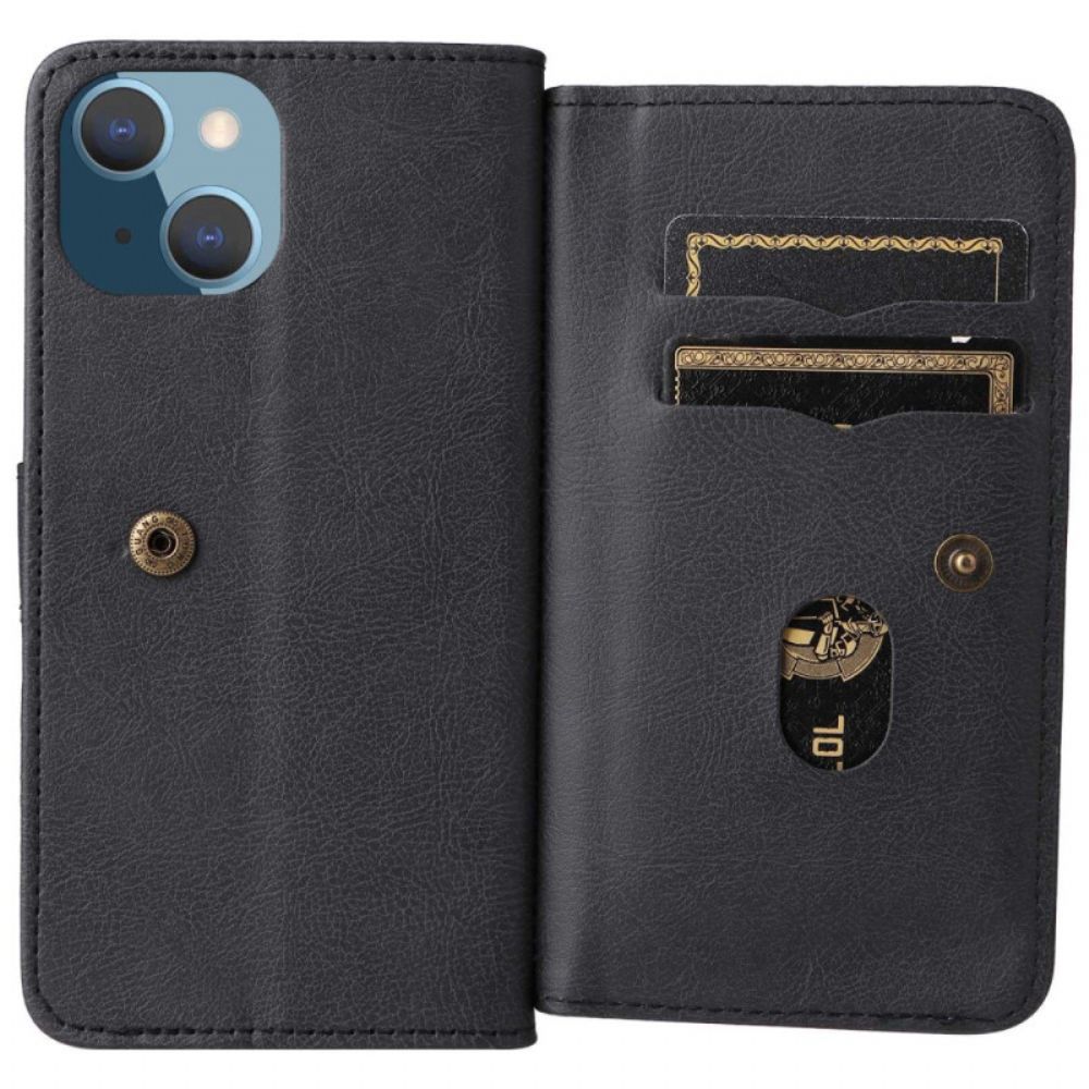 Flip Case Für iPhone 14 10 Kartenhalter
