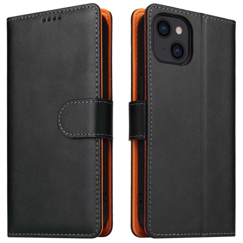 Flip Case Für iPhone 14 Business Zweifarbig