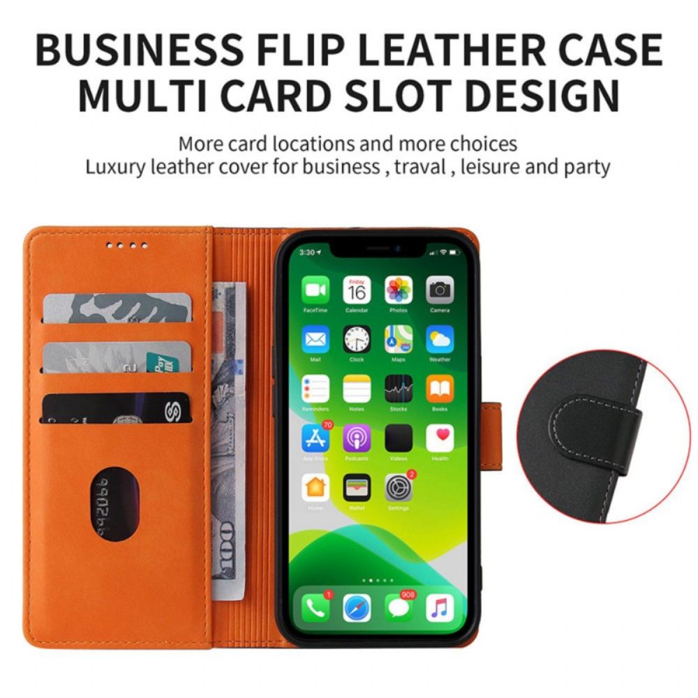 Flip Case Für iPhone 14 Business Zweifarbig