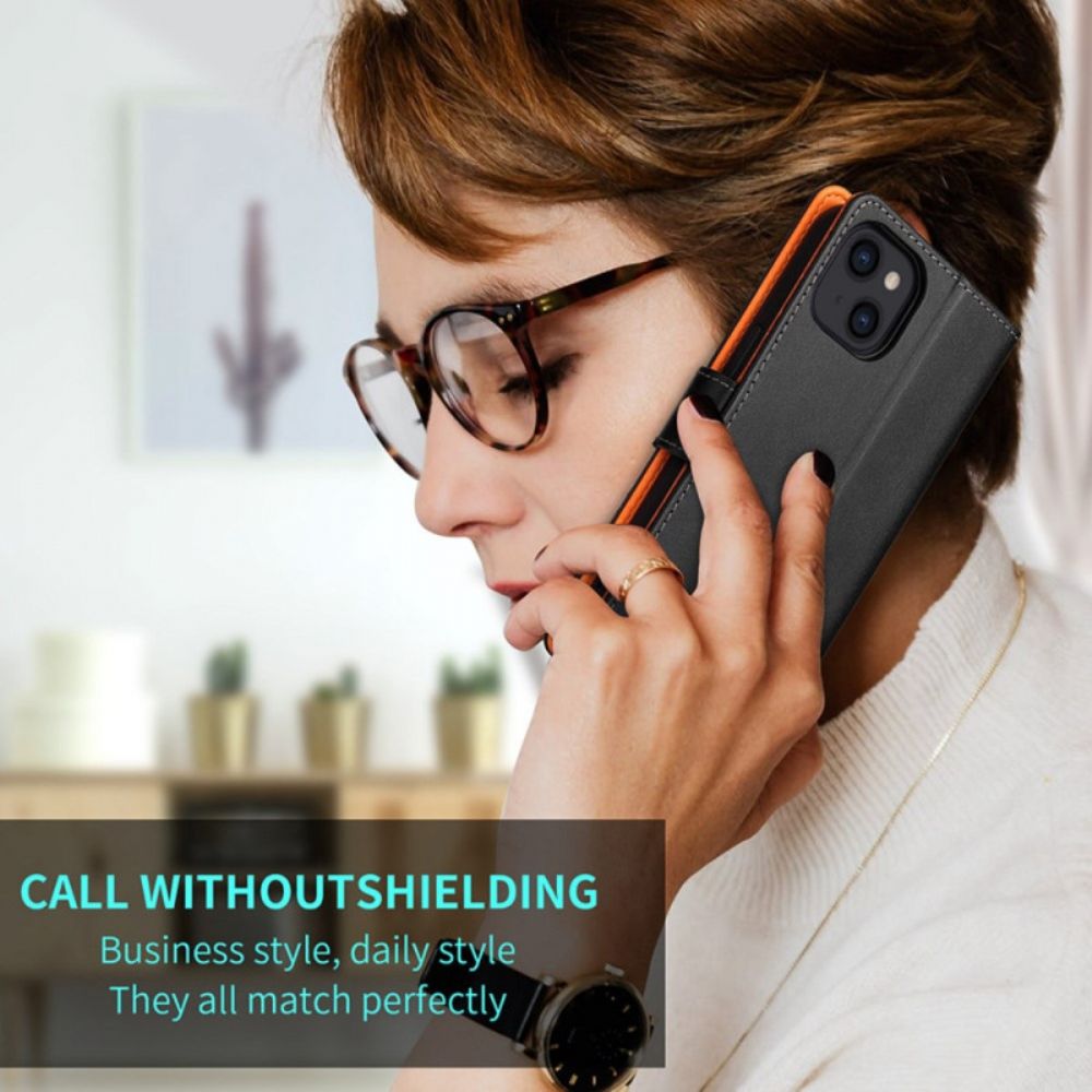 Flip Case Für iPhone 14 Business Zweifarbig
