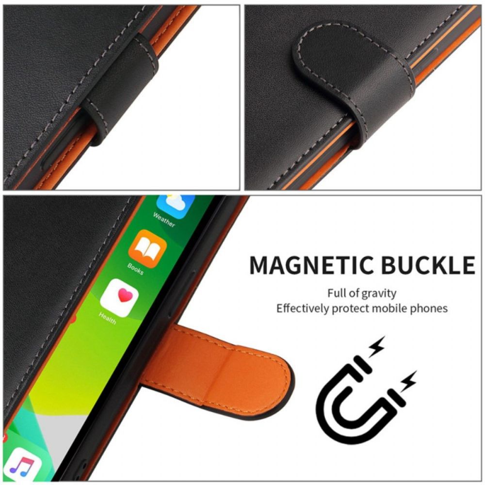 Flip Case Für iPhone 14 Business Zweifarbig