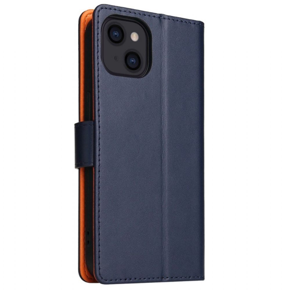 Flip Case Für iPhone 14 Business Zweifarbig