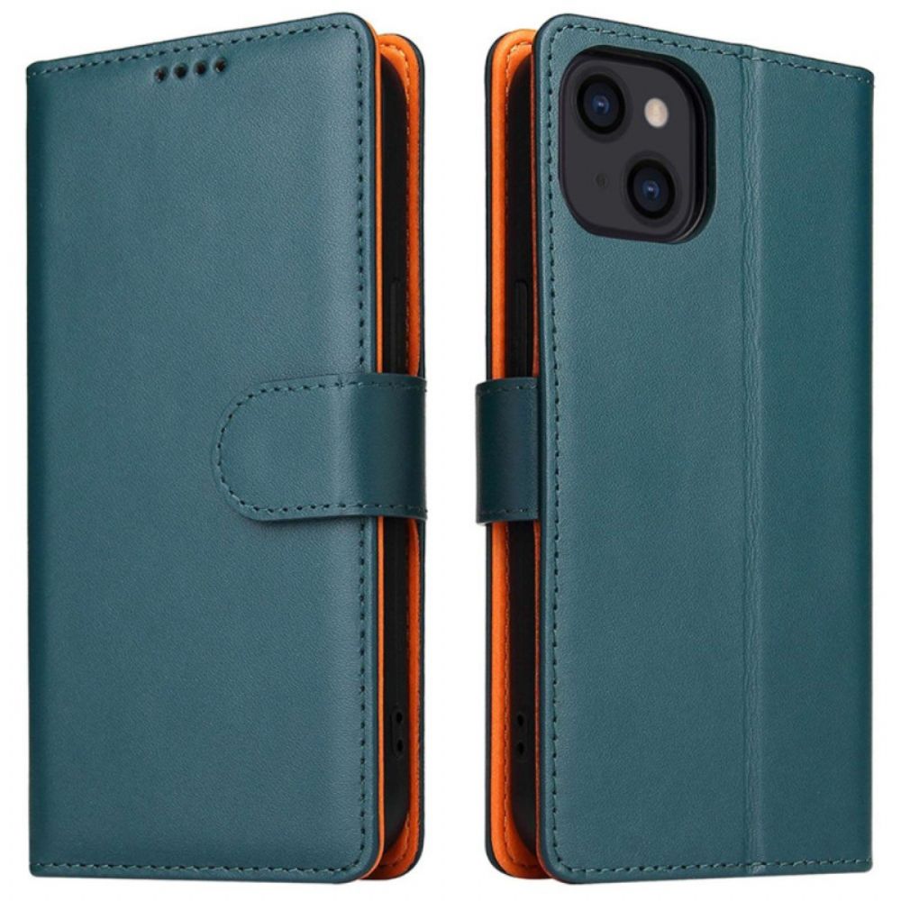 Flip Case Für iPhone 14 Business Zweifarbig