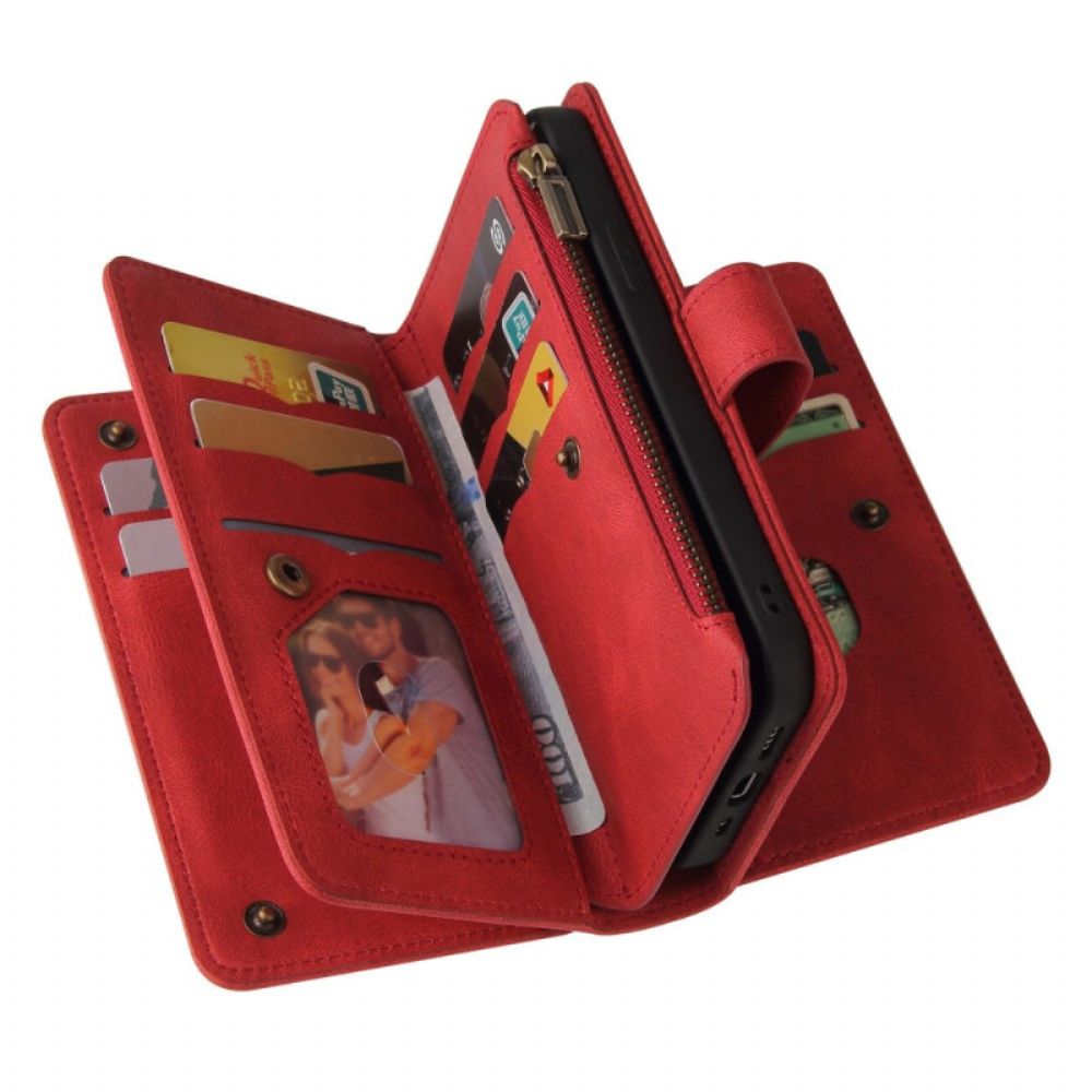 Flip Case Für iPhone 14 Multifunktionaler Kartenhalter