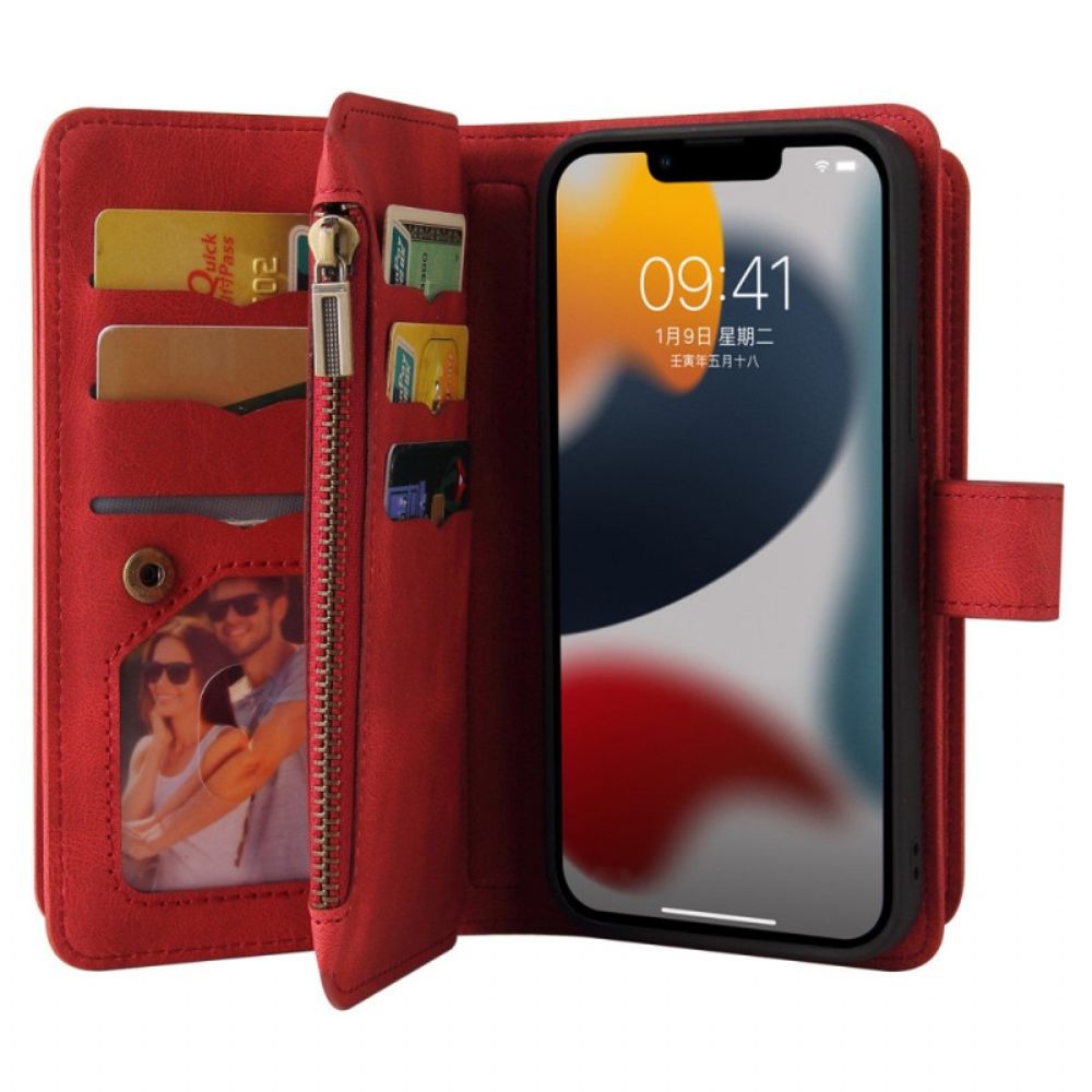 Flip Case Für iPhone 14 Multifunktionaler Kartenhalter