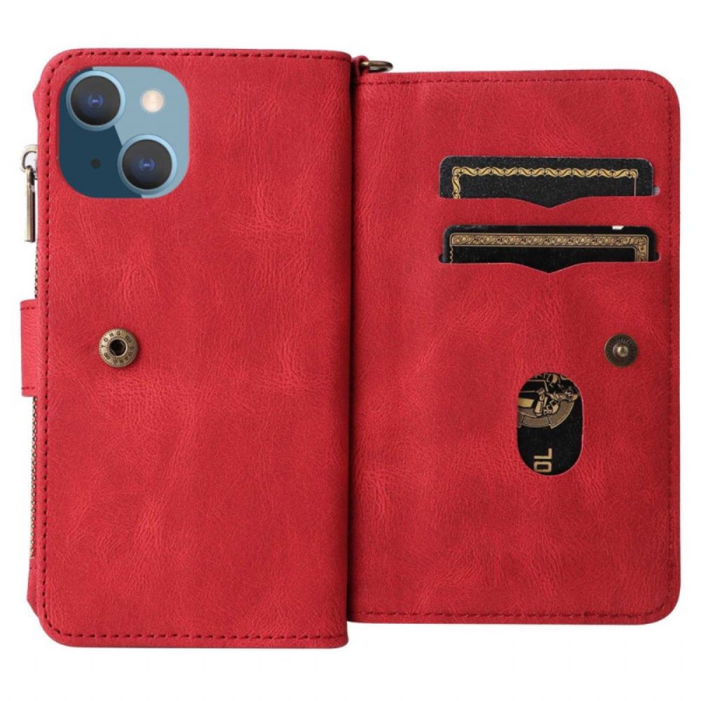 Flip Case Für iPhone 14 Multifunktionaler Kartenhalter